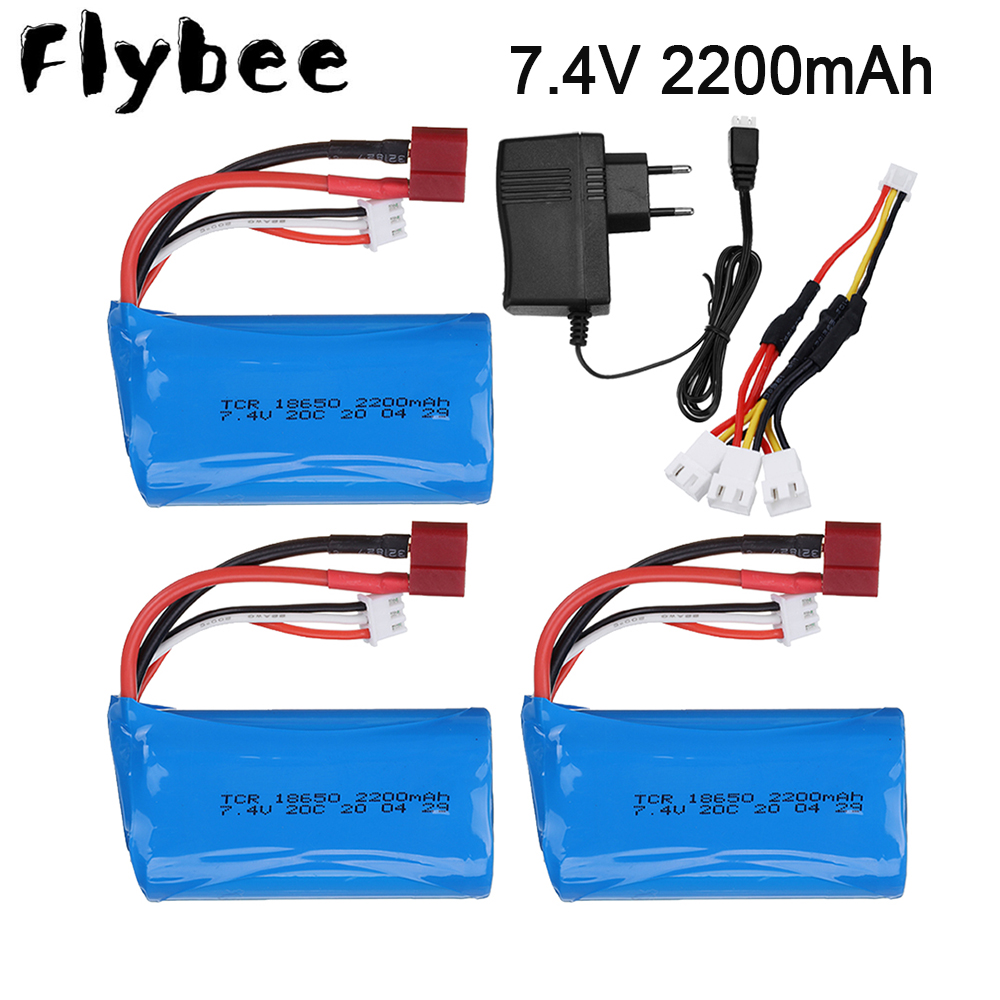 Rc Hobby Vehicles - 7.4V 2200mAh 18650 Lipo Batery for