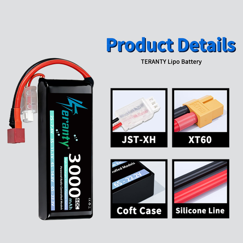 TERANTY 2S 3000mAh Lipo Batter - Rc Hobby Vehicles recension och pris
