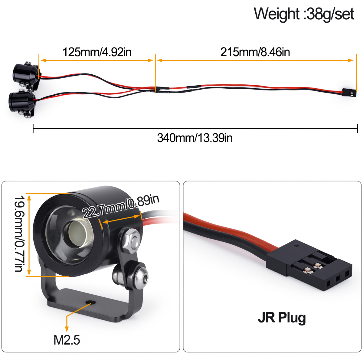 RC Car LED Light Headlight Spo - Rc Hobby Horizon recension och pris